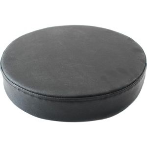 BLLMTEAR Coussin De Chaise Ronde Imperméable/Galette De Chaise en Cuir PU,35/40/45/50cm Coussin De Siège De Voiture, for Intérieur Et Extérieur, Jardin, Cuisine, Bureau(Black,17.7x3in/45x8cm) (Achievements shop, neuf)