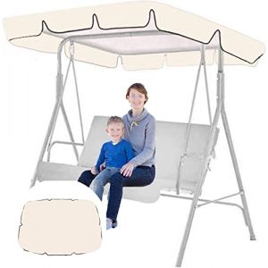 CNPRAZ Toit de Rechange pour Balancelle,Toile de Balancelle de Jardin Toit Balançoire Auvent,210D Imperméable Toit De Balancelle(Seule La Couverture De L'Auvent) (You sweep me I sweep you We make fortune together, neuf)