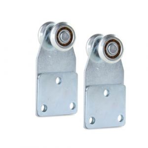 TENDAGGIMANIA Poulie coulissante ANTI ROUILLE en Acier Galvanisé 2 PIECES- Poulie à 2 Roulements Poids Supporté 35 KG MAX - Roues pour Rail Porte Coulissante, Toiles en PVC et Tissu (Tendaggimania, neuf)