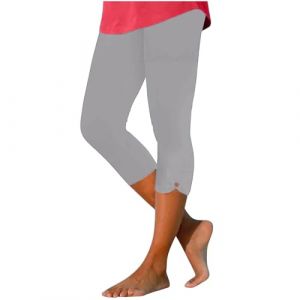 Legging Blanc Push Up Et Ventes Flash Gris Robe Sport Femme Pantalon Fluide Taille Elastique Minceur Été Stretch Running Legging Court 3/4 Short Gainant Femme Gris 3XL (MOKBAY, neuf)