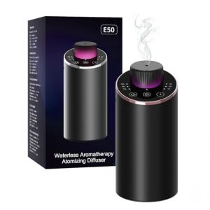 Diffuseur huiles essentielles, Diffuseur sans Eau pour Chambre, Voiture, Bureau, Diffuseur huiles essentielles Voiture, 4 minuteries et 3 Niveaux de Brume (Jiahong Creative Eu, neuf)