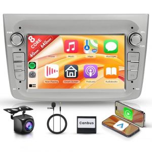8 C&oelig;urs 4G+64G Rimoody 7" Autoradio Android pour Alfa Romeo Mito 2008-2016 avec Carplay sans Fil Android Auto Mirror Link Bluetooth FM/RDS/EQ/DSP WiFi GPS SWC Cam&eacute;ra Recul (Rimoody Tech, neuf)
