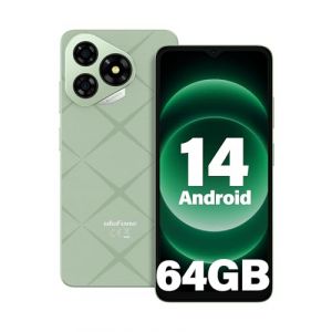 Ulefone Note 19 Téléphone Portable, 6Go+64Go/TF-512GB, Android 14 Smartphone, Caméra 8MP+5MP, Écran 6.56" HD+, 5000mAh Batterie, 3 Emplacements pour Cartes Octa Core 4G Dual SIM/Face ID/GPS/OTG Vert (OKOYE STORE, neuf)