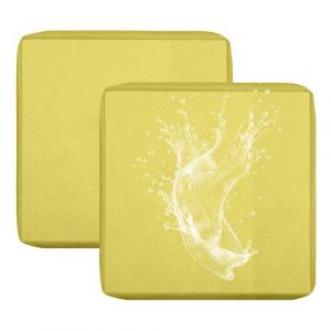 BXFUL Housse de Coussin de Canapé Exterieur Impermeable pour Salon de Jardin, Housse Assise avec Fermeture Éclair, Amovibles pour Intérieur Et Extérieur, Terrasse (Jaune Poire,65x65cm(2 pcs)) (ZIQIONG, neuf)