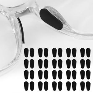 DARENYI 20 Paires Silicone Coussinet Lunettes Nez, Plaquettes de Nez Adh&eacute;sives pour Lunettes, Antid&eacute;rapants Coussinets de Nez &agrave; Lunettes Auto Adh&eacute;sives pour Lunettes et Lunettes de Soleil(Noir） (DARENYI, neuf)
