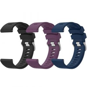 Wanme Bracelet Compatible Garmin Forerunner 245/645/245 Music Femme Homme, 20mm Silicone Release Replacement Classic Bracelet pour Garmin Forerunner 645/645 Music (DgYuanLiYuan, neuf)