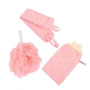 FRCOLOR Douche Exfoliant Lot De Serviette De Bain Longue Pour Massage Dos Boule De Douche Avec Lani&egrave;re De Bain (Different Quality, neuf)