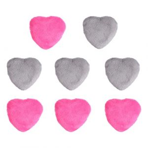 Healvian 8 Pi&egrave;ces Houppettes de Maquillage Forme de C&oelig;ur &Eacute;ponge Cosm&eacute;tique pour et Compactes Application Naturelle Pratique Gris (Le Sengyu, neuf)