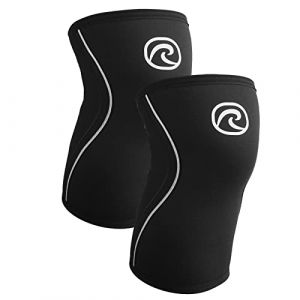 Rehband Genouillère en néoprène de 5 mm pour soutenir les genoux - Stabilise les articulations et les muscles - Idéal pour le sport la musculation, Couleur:Noir - 1 Paire, Taille:XXL (Rehband, neuf)