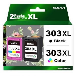 Cartouches 303 XL Noir et Couleur Remplacement pour HP Cartouches 303 303 XL 303XL Noir et Couleur Encre pour HP Envy Photo 6230 6220 7830 6232 6234 7130 7134 (1 Noir, 1 Couleur, 2 Pack) (T.H-Office-Eu, neuf)