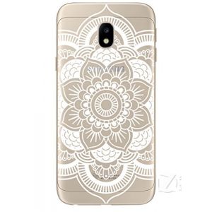 NOVAGO Compatible avec Samsung Galaxy J3 2017 J330 Coque Souple Anti Choc avec Impression (1 Coque, Rosace Blanche) (NOVAGO-Vendeur PRO fran&ccedil;ais, neuf)