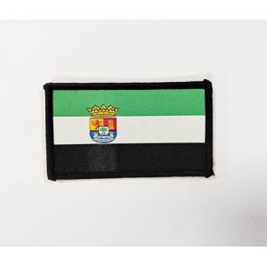 Patchs brodés drapeau de l'Estrémadure aux couleurs officielles - Écusson brodé - Patchs motards brodés - Patchs militaires, écusson Estrémadure (Pandidui23, neuf)