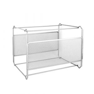 Boite Dossier Suspendu - Boîte D'Fichier En Métal Maillé Boîte Rangement Support Pliable Fichier Suspendu Pour Bureau Et Maison, Format A4-Contenir 40 Dossiers Suspendus Fournitures De Bureau (lanyunr, neuf)