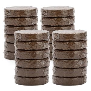 The Cat Ladies Terreau Fibre de Coco pour Plante - Lot 24x Disque de Terreau Universel 60mm pour Plante Intérieur Rempotage Semis Herbe à Chat - Terre Vegetale pour Pot 3 et 4 Pouces (Tough Outfitters UK, neuf)