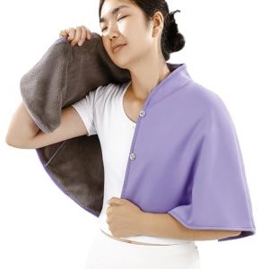 YJZQ Poncho de Cape Chaud Femme Poncho Cachemire Manteau de Bureau Office poncho Chaud Ch&acirc;le Cape Courte de Prot&eacute;g&eacute; &eacute;paule Violet Taille Unique (YJZQ, neuf)