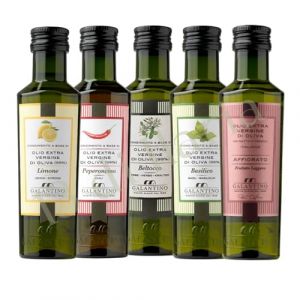 Coffret 5x100 ml Huiles d’Olive Extra Vierge Aromatisées | Piment, Basilic, Citron, Affiorato et Herbes | Gourmet Italien • Pressées à Froid • Italie, Puglia • 13 di Ilaria (13 di Ilaria, neuf)