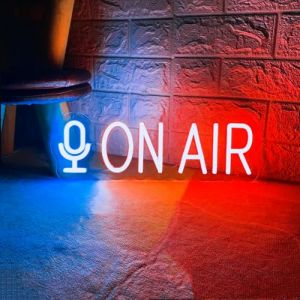 Panneau lumineux n&eacute;on LED acrylique avec interrupteur variable et cha&icirc;ne 55 cm pour diffuseur, bureau, magasin, restaurant, bar, garage, vitrine, d&eacute;coration (The blue sky of rhyme, neuf)