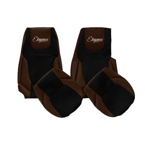 F-CORE Housses de Siege Camion compatibilit&eacute; pour DAF XG+ XG XF NG 10.21- Conducteir Pliable Passager sans Table Marron (F-CORE, neuf)