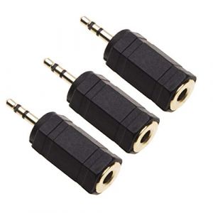 Keple Adaptateur de 3,5 &agrave; 2,5 mm de, 3.5 mm Femelle &agrave; 2.5 mm M&acirc;le Fiche St&eacute;r&eacute;o pour Casque Jack Connecteur AUX (Pack de 3 Adaptateurs) (Keple, neuf)
