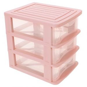 TOVINANNA Boîte étagère rangement étagères de rangement malette rangement plastique tiroir rangement organisateur de maquillage palette organisateurs de vanité armoire de maquillage pp rose (Qieiyi, neuf)