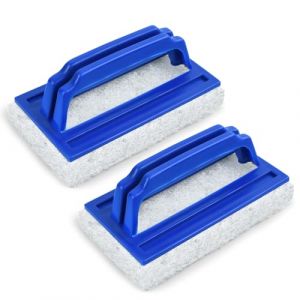 2 Pièces Brosse Éponge Ligne d'eau, Brosse de Nettoyage de Piscine, Brosses Éponge de Piscine, Eponge Magique Piscine, Brosse Plancher Mur Piscine, Brosse de Piscine avec Poignée, pour Enlever Saleté (MINGYANYA LIMITED, neuf)