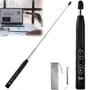 Pointeur laser - T&eacute;l&eacute;commande de pr&eacute;sentation avec tige de pointage extensible - T&eacute;l&eacute;commande PowerPoint - Pointeur pour pr&eacute;sentations - Pointeur laser - Pour salle de classe, salle de classe, salle (BSS STRONG MARK S.R.L., neuf)