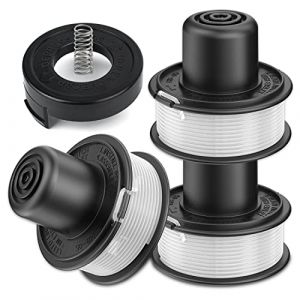 ERHUO Lot de 3 bobines de Fil pour d&eacute;broussailleuse avec 1 Couvercle de Bobine de d&eacute;broussailleuse, Compatible avec Les mod&egrave;les Black + Decker GL250/GL310/GL360/GL360SB - A6226-XJ (QIYANGDirect, neuf)