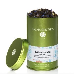 Palais des Thés, BLUE OF LONDON, Thé Noir parfumé, Agrumes, Boîte métal 100g (Objectif Zen, neuf)