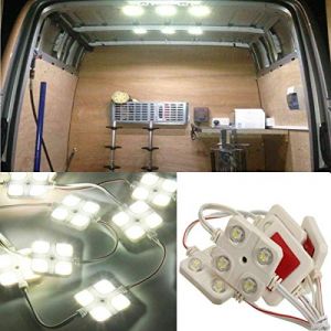 LanCo Modules LED, &eacute;clairage int&eacute;rieur de voiture 12 V, lampe de lecture pour caravane de bateau van avec 40 lumi&egrave;res LED, longueur 164 cm, super lumineux (LanCo2020, neuf)