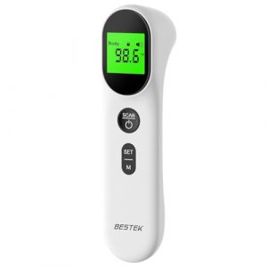BESTEK Thermomètre Frontal,Thermometre bebe sans Contact,Thermomètre Infrarouge avec Lecture Instantanée 1s, Rappel de Mémoire, Écran LCD (keruida eu Direct, neuf)