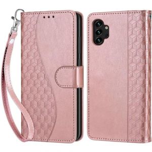 KENHONER Coque pour Samsung Galaxy A13 4G / 5G, Housse Etui Portefeuille Cuir Multifonction, Fermeture Magn&eacute;tique &agrave; Clapet Anti-Choc Compatible avec Coque Samsung Galaxy A04S Book - Or Rose (KENHONER, neuf)