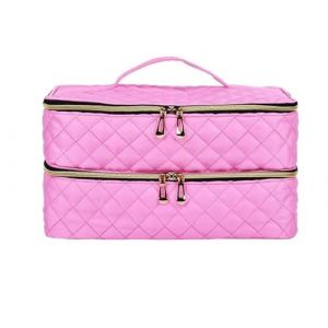 Sac de rangement de vernis &agrave; ongles Double couche &agrave; 40 compartiments, sac d'huile essentielle, Kit de soins cosm&eacute;tiques portables, bo&icirc;te de rangement d'outils de soins des ongles(Pink) (YUDENGSM, neuf)