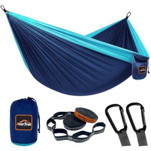 AnorTrek Hamac de camping, hamac en tissu parachute portable ultral&eacute;g&egrave;re avec deux sangles d'arbre, hamacs simples ou doubles en nylon pour arbre de voyage pour camping, randonn&eacute;e, sac &agrave; dos (Anortrek Direct, neuf)