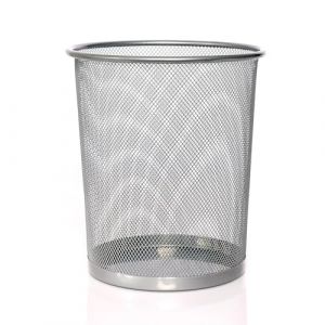 Sinoba Corbeille &agrave; papier - En fil de fer - Hauteur : 26 cm - Petite taille - 10 l - Argent&eacute; (discount-oase, neuf)