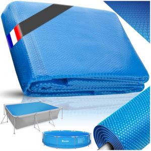 tectake® Bâche chauffante Piscine Rectangulaire 2x3 m Bleu Bâche de Protection & Chauffage Piscine Hors Sol Spa Piscines tubulaires, Adaptable à la Taille souhaitée, Chauffage Solaire (Made4Home SAS, neuf)