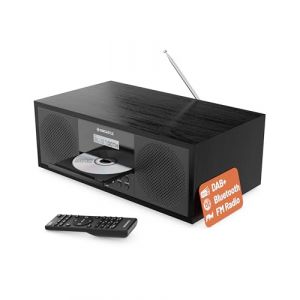 Radio Dab+ Bluetooth et Lecteur CD | Système stéréo 60W pour la Maison | Haut-parleurs intégrés, Affichage LED | Double Alarm, 20 présélections et FM | USB, MP3, AUX | Télécommande | OAKCASTLE DAB500 (iZilla, neuf)