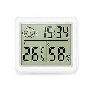 Brifit Thermomètre Hygromètre Intérieur, Thermomètre Digital avec Grand Écran LCD 3.2", Moniteur Humidité et Température, Niveau de Confort, Hygromètre Numérique pour Bébé, Maison, Jardin (Feytin FR, neuf)