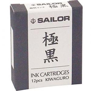 Sailor Pen fountain pen pigment cartridge ink 13-0602-120 Gokukuro (IZAM JAPAN, neuf)