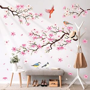 DECOWALL SG2-2305 Cherry Blossom Branch (Pinkver.) Stickers muraux D&eacute;cals Nursery amovible Chambre &agrave; coucher Salon d'art maison d&eacute;coration fleurs arbres (FR DECOWALL, neuf)