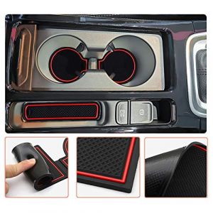 [Lot de 15 Pcs] LFOTPP pour Kia Ceed XCeed Tapis Anti-poussi&egrave;re Anti-d&eacute;rapant pour Voiture Int&eacute;rieur Porte, Coupe, Accoudoir Stockage Bo&icirc;te, Rangement, Accessoires de Voiture (Rouge) (ZS-LiFan, neuf)