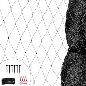 Chingcoo Filet Anti Oiseaux, 7,5 x 15m Filet Protection Oiseaux, Filet Poules Maille de 6x6 cm, Filet Oiseaux pour Jardin, Balcon, Arbres Fruitiers ou &Eacute;tang, R&eacute;sistant aux Intemp&eacute;ries et aux UV (chaogeorich, neuf)