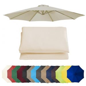Auvent De Rechange Pour Parasol 3.0m/3.50m, 6 Baleines/8 Baleines Toile De Rechange Pour Parasol Déporté, Dessus De Parapluie De Remplacement Pour Parasol De Jardin Terrasse Plage(Beige,300CM/8 RIBS) (Lzb ymx, neuf)