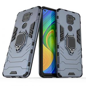 Max Power Digital Coque pour Xiaomi Redmi Note 9 Housse Antichoc avec Anneau Rotatif Aimant Etui Magn&eacute;tique Rigide Dure Armure Bague Support Armure Renforc&eacute;e (Xiaomi Redmi Note 9, Marine) (Max Power Digital, neuf)