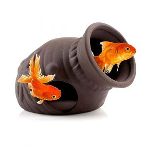 HyzaPhix sous-Marin Aquarium Decoration en R&eacute;sine Aquarium Ornement Cachette Aquarium pour L&eacute;zards Betta Crevettes, D&eacute;coration pour Aquarium (Vase Ancien) (ZX Europe, neuf)