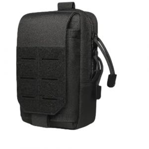 leruiyezs Pochette Tactique Ceinture Homme, Sacoche Ceinture Multifonctionnelle, Pochette Molle EDC, Sacoche pour Camping, Randonn&eacute;e, Voyage, Cyclisme, P&ecirc;che (Noir) (Lerui-FR, neuf)