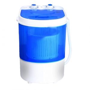 Petite Machine à Laver Portable, Petite Machine à Laver Portable, Mini Lave-linge Compact à Cuve Unique avec Panier à Cycle d'essorage, Tuyau de Vidange pour Camping, (Lishengch, neuf)