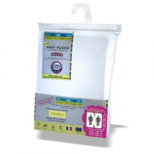 Linge des Familles - Drap Housse Lit Electrique pour Matelas 2x70x190-2x80x200-2x90x200 - Blanc - 100% Coton Jersey Extensible - Label Oeko-TEX&reg; Standard 100 - Made in Europe (Linge des Familles, neuf)