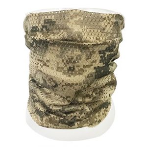 QMFIVE Écharpe tactique camouflage, hommes et femmes unisexe multi-usages bandeau militaire style tête wrap face mesh pour Airsoft, combat, chasse, alpinisme Activité de plein air (AOR1) (QMFIVE, neuf)