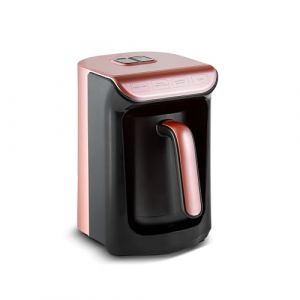 Karaca Hatır Roast Machine à café turque or rose Capacité 5 tasses Beaucoup de mousse, 535W, Système d'alerte vocale, Système d'alerte lumineux, Cuillère de mesure, Nettoyage facile (KARACA, neuf)