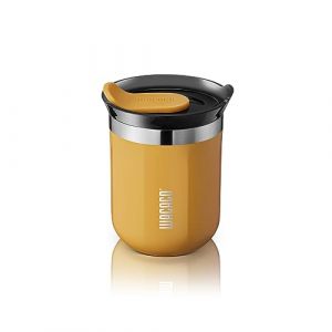 WACACO Octaroma Classico Mug Isotherme Café, Mug de Voyage en Acier Inoxydable à Double Paroi avec Couvercle à Boire, 6 fl oz (180ml), Jaune (Wacaco, neuf)